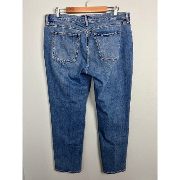 Old Navy Women's 14 Wow Boyfriend Jeans Mid Rise Stretch Ankle Relaxed Casual - Picture 3 of 9